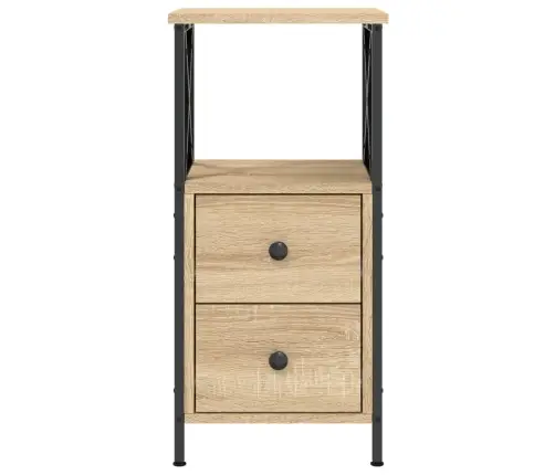 Naktsskapītis, Ozola Krāsa, 34X35,5X70 Cm, Inženierijas Koks Vidaxl