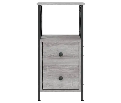 Naktsskapīši, 2 Gb., Pelēcīgi, 34X35,5X70 Cm, Inženierijas Koks Vidaxl