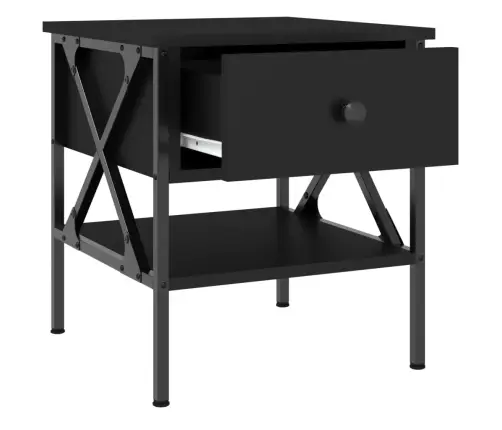 Naktsgaldiņš, Melns, 40X42X45 Cm, Inženierijas Koks Vidaxl