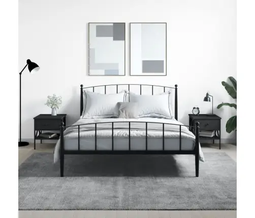 Naktsgaldiņi, 2 Gab., Melni, 40X42X45 Cm, Inženierijas Koks Vidaxl