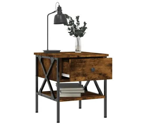 Naktiniai Staliukai, 2Vnt., Dūminio Ąžuolo, 40X42X45cm Mediena