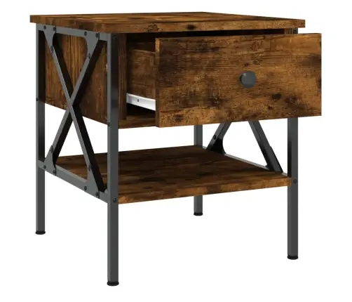 Naktiniai Staliukai, 2Vnt., Dūminio Ąžuolo, 40X42X45cm Mediena