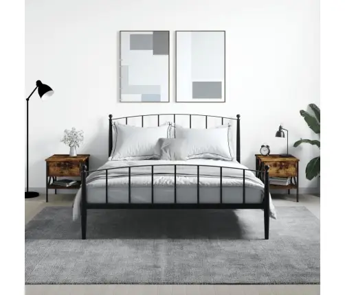 Naktiniai Staliukai, 2Vnt., Dūminio Ąžuolo, 40X42X45cm Mediena