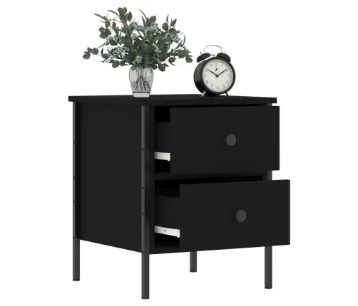 Naktsgaldiņš, Melns, 40X42X45 Cm, Inženierijas Koks Vidaxl