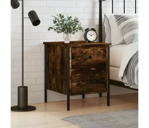 Naktsskapītis, Ozolkoka Krāsa, 40X42X50 Cm, Inženierijas Koks Vidaxl