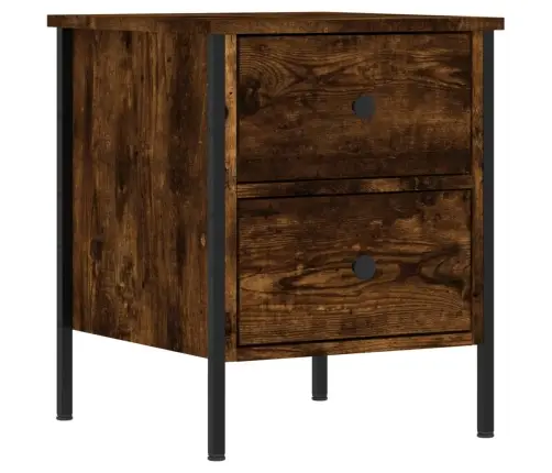 Öökapid 2 Tk, Suitsutatud Tamm, 40 X 42 X 50 cm Tehispuit