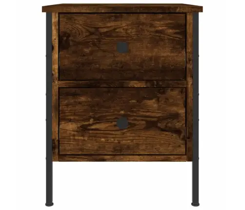 Öökapid 2 Tk, Suitsutatud Tamm, 40 X 42 X 50 cm Tehispuit