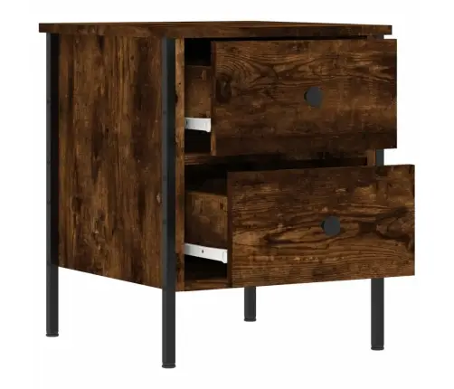 Öökapid 2 Tk, Suitsutatud Tamm, 40 X 42 X 50 cm Tehispuit