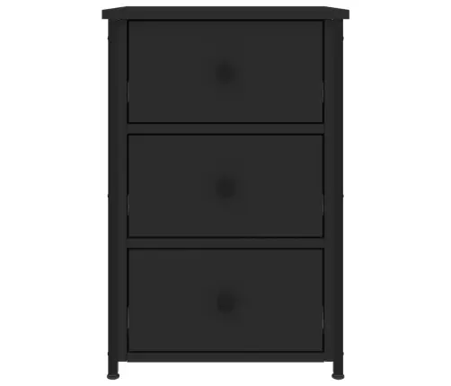 Naktsskapītis, Melns, 40X36X60 Cm, Inženierijas Koks Vidaxl