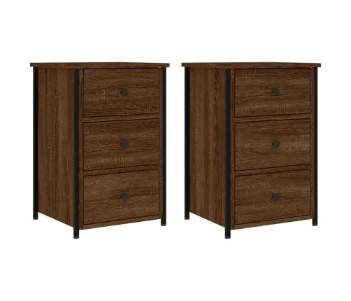 Naktsskapīši, 2 Gb., 40X36X60 Cm, Inženierijas Koks, Koka Brūni Vidaxl