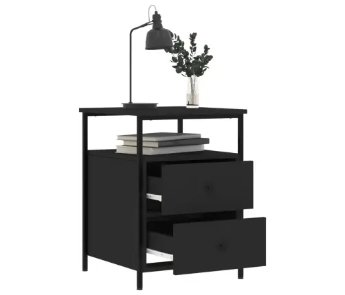 Naktsgaldiņi, 2 Gab., Melni, 44X45X60 Cm, Inženierijas Koks Vidaxl Naktsgaldiņi, 2 Gab., Melni, 44X45X60 Cm, Inženierijas Koks Vidaxl