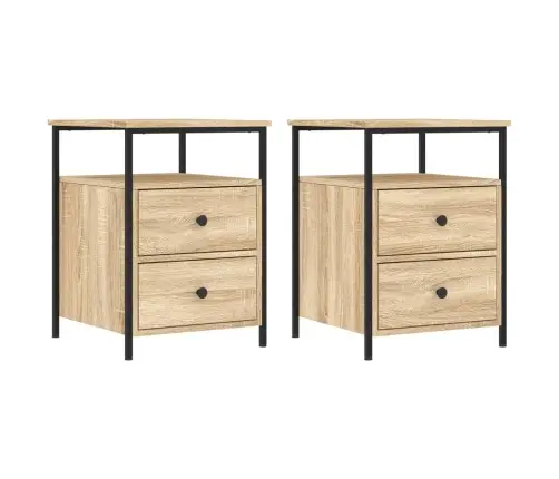 Naktsskapīši, 2 Gb., 44X45X60 Cm, Inženierijas Koks, Koka Krāsa Vidaxl Naktsskapīši, 2 Gb., 44X45X60 Cm, Inženierijas Koks, Koka Krāsa Vidaxl