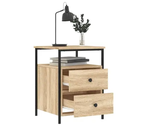 Naktsskapīši, 2 Gb., 44X45X60 Cm, Inženierijas Koks, Koka Krāsa Vidaxl Naktsskapīši, 2 Gb., 44X45X60 Cm, Inženierijas Koks, Koka Krāsa Vidaxl