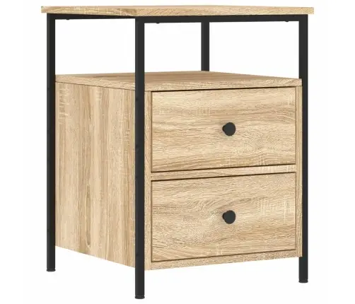 Naktsskapīši, 2 Gb., 44X45X60 Cm, Inženierijas Koks, Koka Krāsa Vidaxl Naktsskapīši, 2 Gb., 44X45X60 Cm, Inženierijas Koks, Koka Krāsa Vidaxl