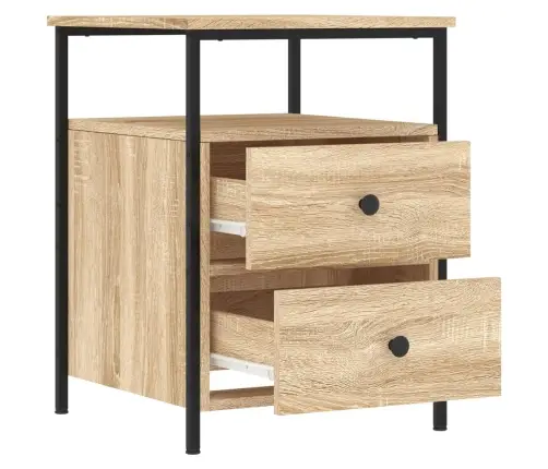 Naktsskapīši, 2 Gb., 44X45X60 Cm, Inženierijas Koks, Koka Krāsa Vidaxl Naktsskapīši, 2 Gb., 44X45X60 Cm, Inženierijas Koks, Koka Krāsa Vidaxl