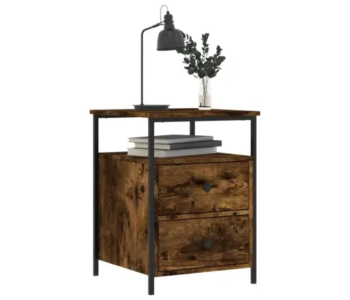 Naktsskapītis, Ozolkoka Krāsa, 44X45X60 Cm, Inženierijas Koks Vidaxl