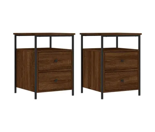 Naktsskapīši, 2 Gab., 44X45X60 Cm, Inženierijas Koks, Ozolkoka Vidaxl