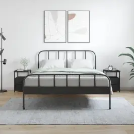 Naktsgaldiņi, 2 Gab., 34X35,5X50 Cm, Inženierijas Koks, Melni Vidaxl