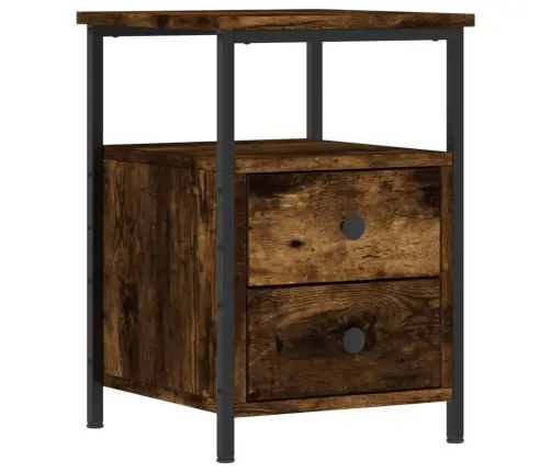 Naktinė Spintelė, Dūminio Ąžuolo, 34X35,5X50cm Mediena