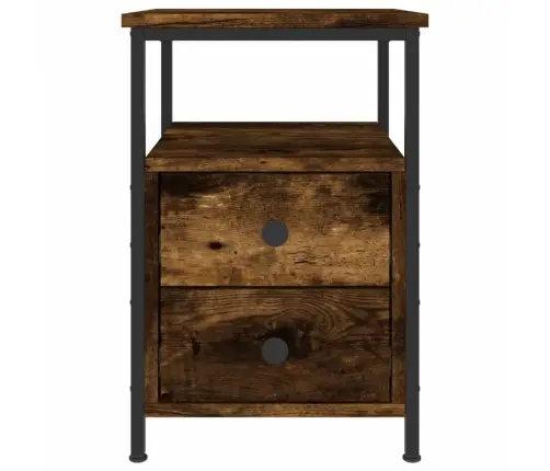 Naktinė Spintelė, Dūminio Ąžuolo, 34X35,5X50cm Mediena