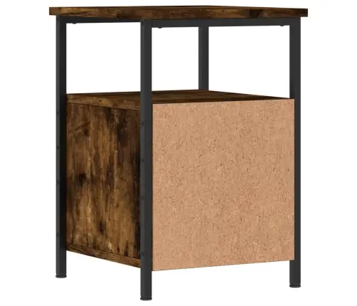 Naktinė Spintelė, Dūminio Ąžuolo, 34X35,5X50cm Mediena