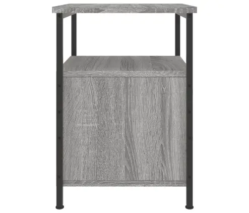 Naktsskapītis, Pelēks, 34X35,5X50 Cm, Inženierijas Koks Vidaxl