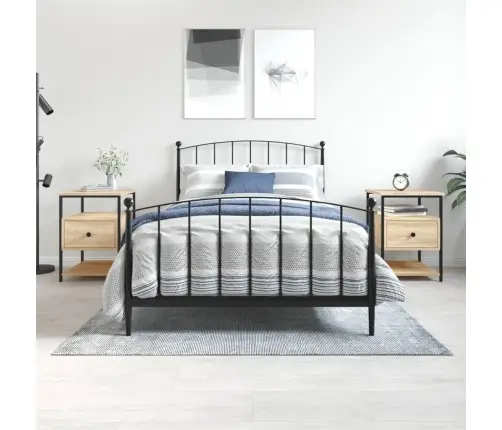 Naktinės Spintelės, 2Vnt., Sonoma Ąžuolo, 40X42X56cm Mediena