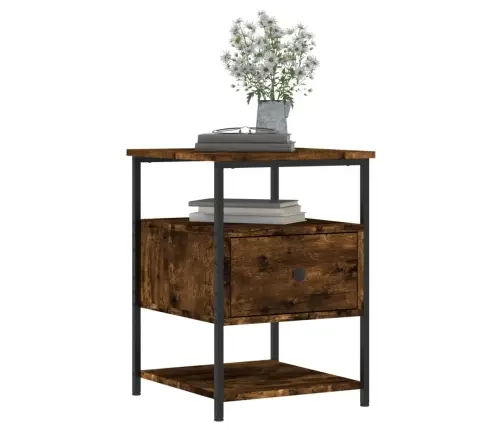 Naktinės Spintelės, 2Vnt., Dūminio Ąžuolo, 40X42X56cm Mediena