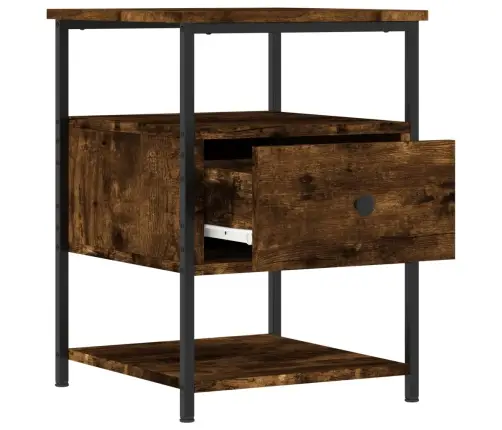 Naktinės Spintelės, 2Vnt., Dūminio Ąžuolo, 40X42X56cm Mediena