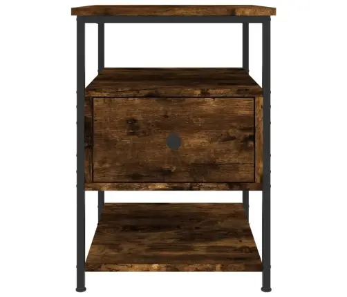 Naktinės Spintelės, 2Vnt., Dūminio Ąžuolo, 40X42X56cm Mediena