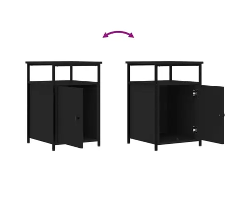 Naktsskapīši, 2 Gab., Melni, 40X42X60 Cm, Inženierijas Koks Vidaxl Naktsskapīši, 2 Gab., Melni, 40X42X60 Cm, Inženierijas Koks Vidaxl