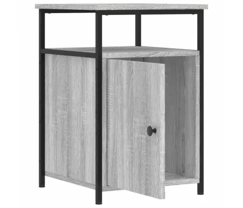 Naktsskapītis, Pelēka Ozolkoka, 40X42X600 Cm, Inženierijas Koks Vidaxl