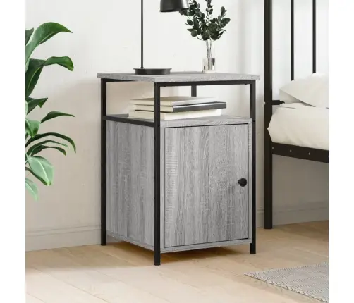 Naktsskapītis, Pelēka Ozolkoka, 40X42X600 Cm, Inženierijas Koks Vidaxl