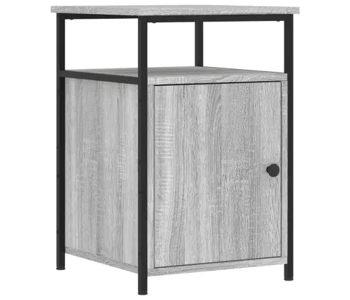 Naktinės Spintelės, 2Vnt., Pilkos Ąžuolo, 40X42X60cm Mediena