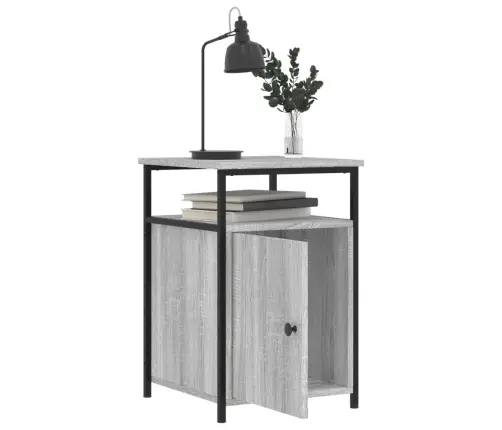 Naktinės Spintelės, 2Vnt., Pilkos Ąžuolo, 40X42X60cm Mediena