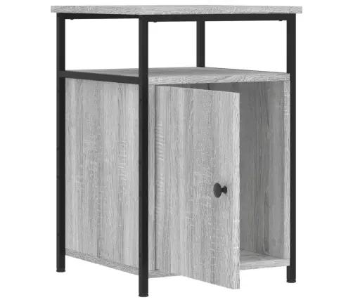 Naktinės Spintelės, 2Vnt., Pilkos Ąžuolo, 40X42X60cm Mediena