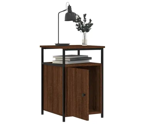 Naktinės Spintelės, 2Vnt., Rudos Ąžuolo, 40X42X60cm Mediena