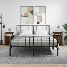 Öökapid 2 Tk, Pruun Tamm, 40X42X60 cm Tehispuit