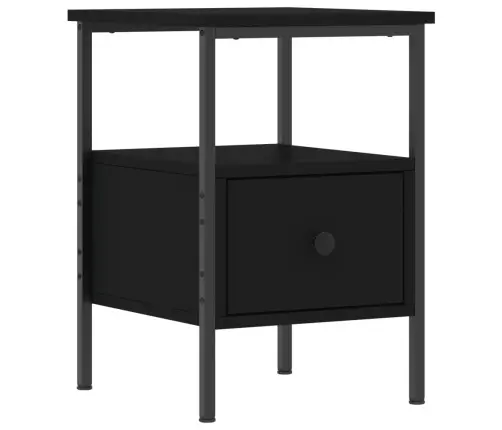Naktsskapītis, Melns, 34X36X50 Cm, Inženierijas Koks Vidaxl