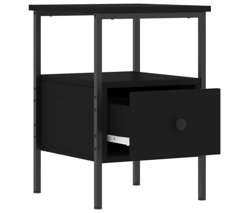 Naktsskapītis, Melns, 34X36X50 Cm, Inženierijas Koks Vidaxl