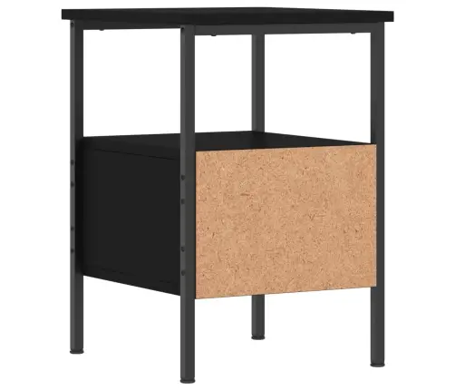 Naktsskapītis, Melns, 34X36X50 Cm, Inženierijas Koks Vidaxl