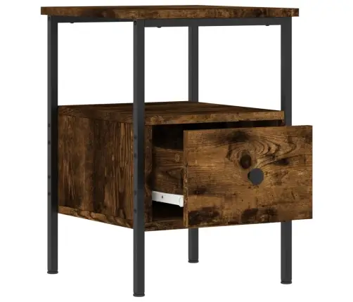 Naktsskapītis, Ozolkoka Krāsa, 34X36X50 Cm, Inženierijas Koks Vidaxl