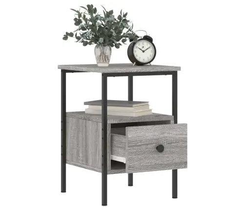 Naktsskapīši, 2 Gab., 34X36X50 Cm, Inženierijas Koks, Pelēki Vidaxl