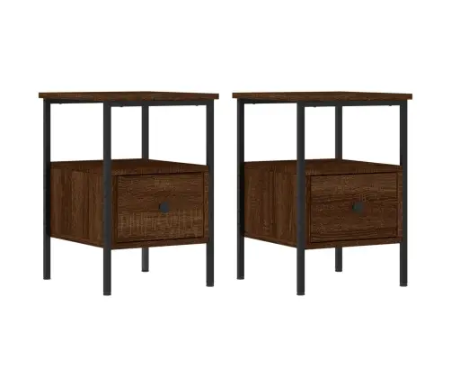 Naktsskapīši, 2 Gab., Ozolkoka, 34X36X50 Cm, Inženierijas Koks Vidaxl