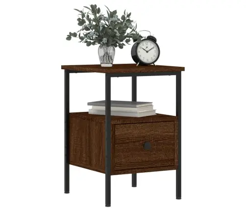 Naktsskapīši, 2 Gab., Ozolkoka, 34X36X50 Cm, Inženierijas Koks Vidaxl