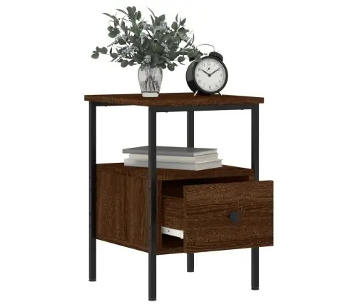 Naktsskapīši, 2 Gab., Ozolkoka, 34X36X50 Cm, Inženierijas Koks Vidaxl