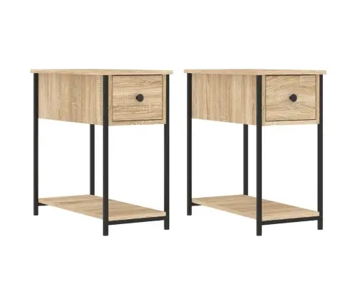 Öökapid 2 Tk, Sonoma Tamm, 30 X 60 X 60 cm Tehispuit