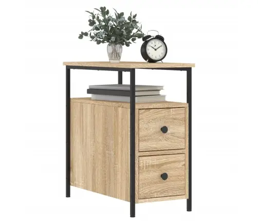 Naktinė Spintelė, Sonoma Ąžuolo, 30X60X60cm Apdirbta Mediena