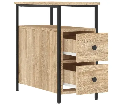 Naktinė Spintelė, Sonoma Ąžuolo, 30X60X60cm Apdirbta Mediena