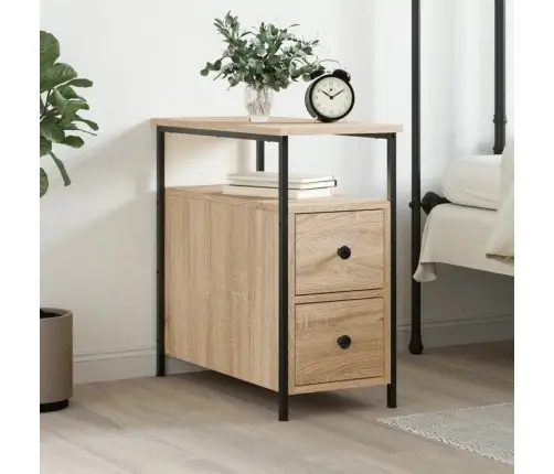 Naktinė Spintelė, Sonoma Ąžuolo, 30X60X60cm Apdirbta Mediena